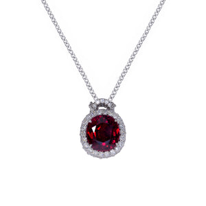 the royale pendant in ruby