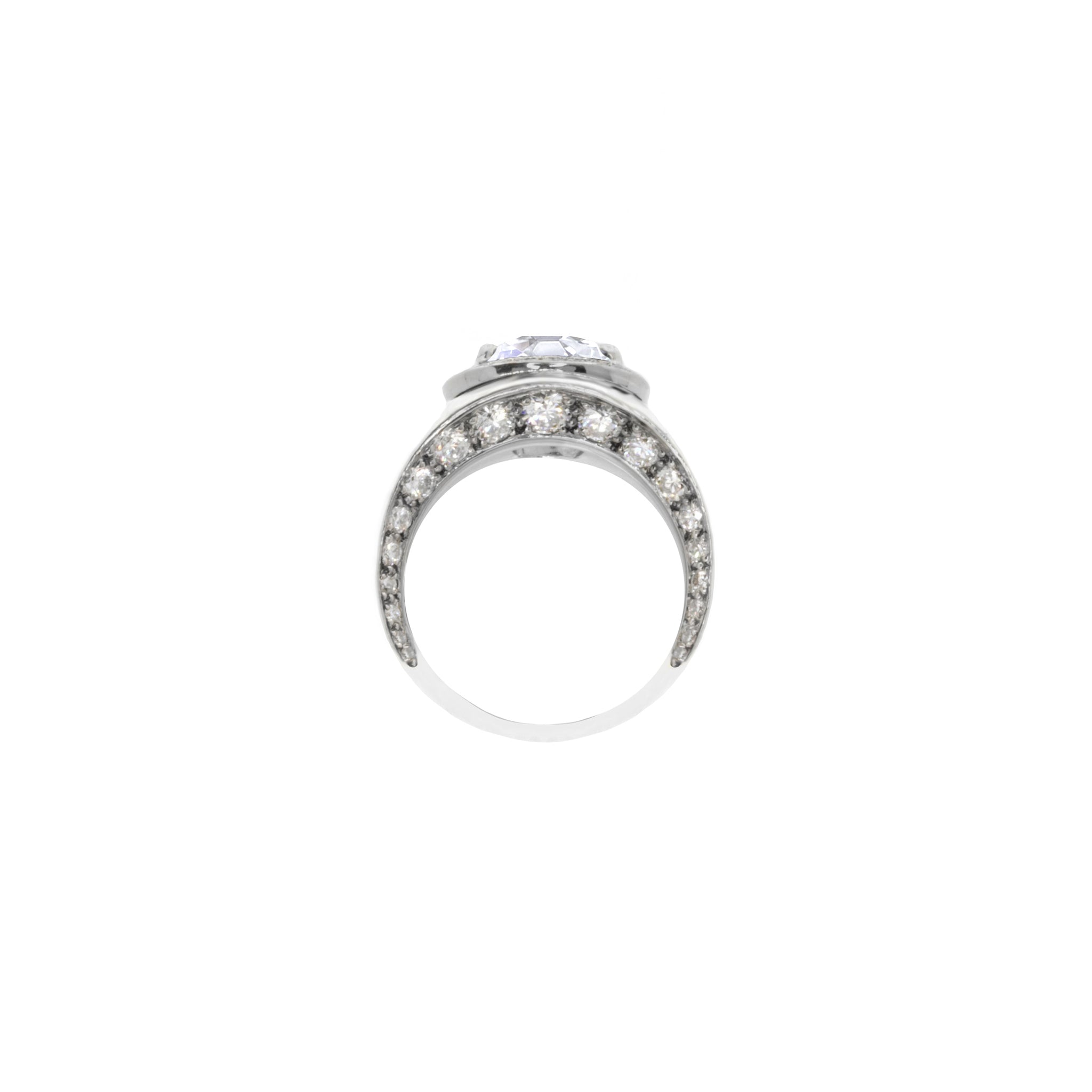 the crescent blanc engagement ring