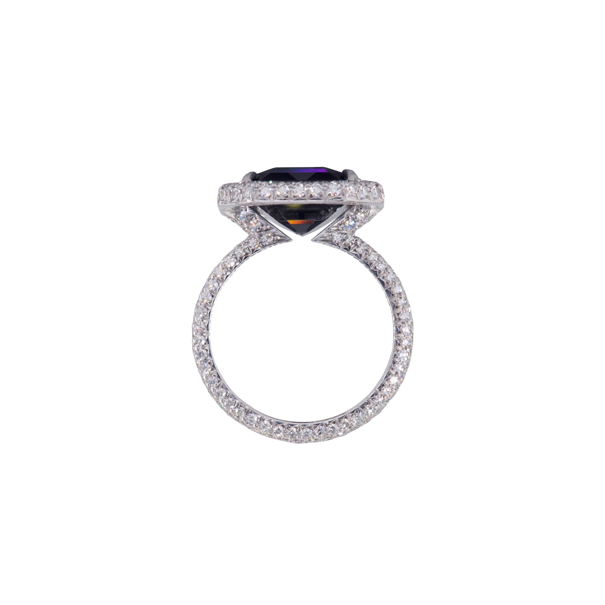 the soleil gemstone engagement ring