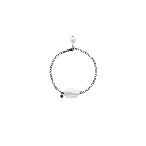 fresH2O pearl bracelet oxidized silver