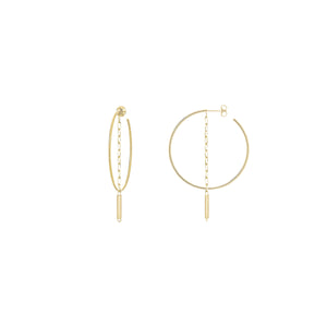 itty moolah hoops with duster yellow gold
