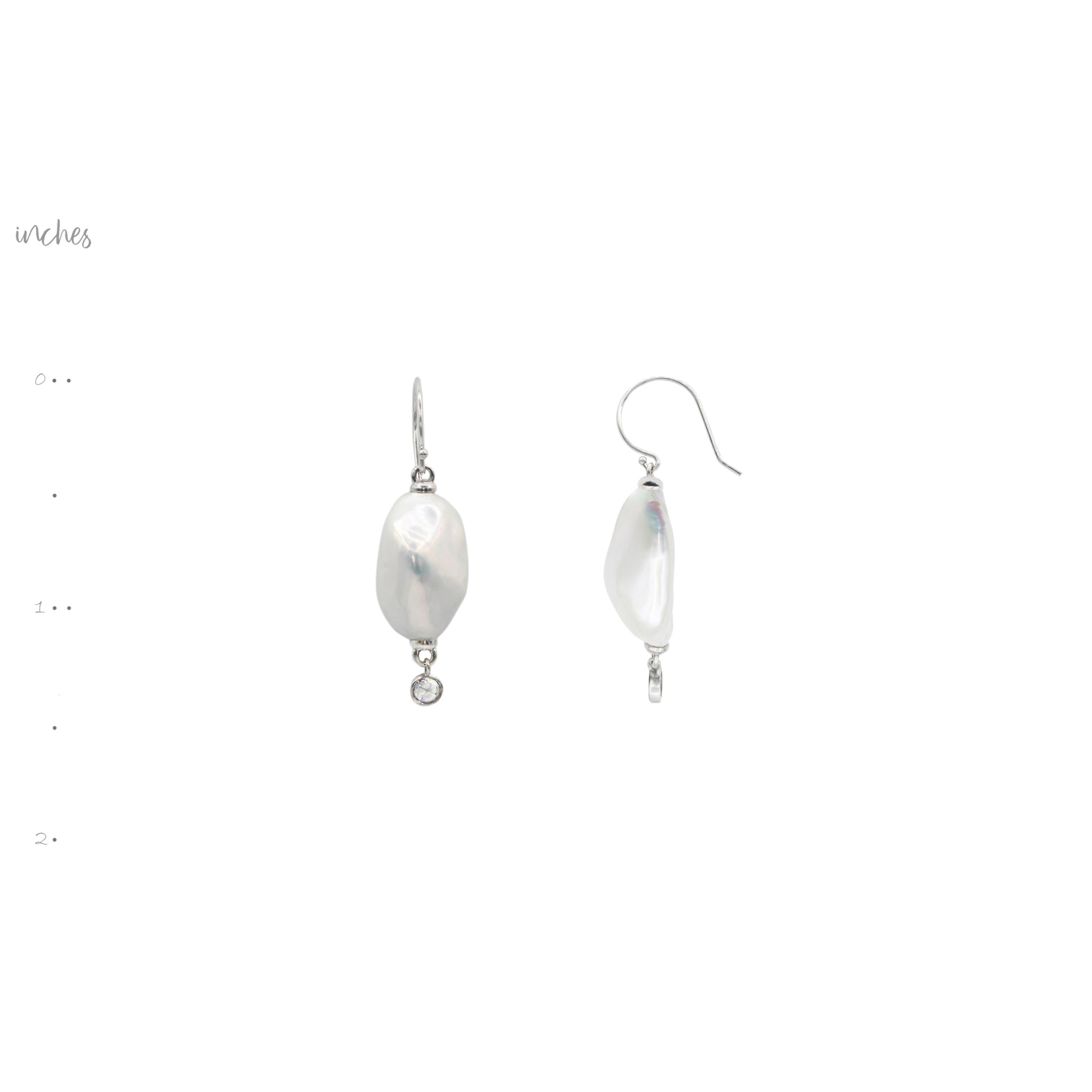 fresH2O pearl earrings white gold
